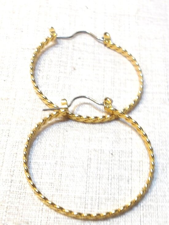 Jewelry - *** Pierced Hoop EARRINGS *** 1.5 in